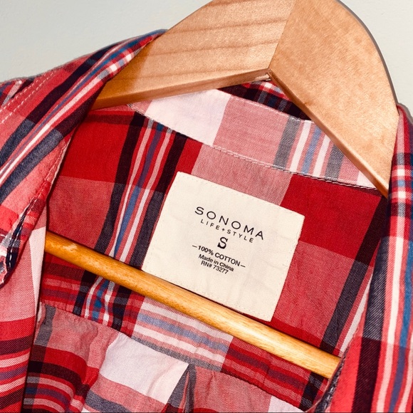 SONOMA Button-Up Plaid Vest - Picture 4 of 5